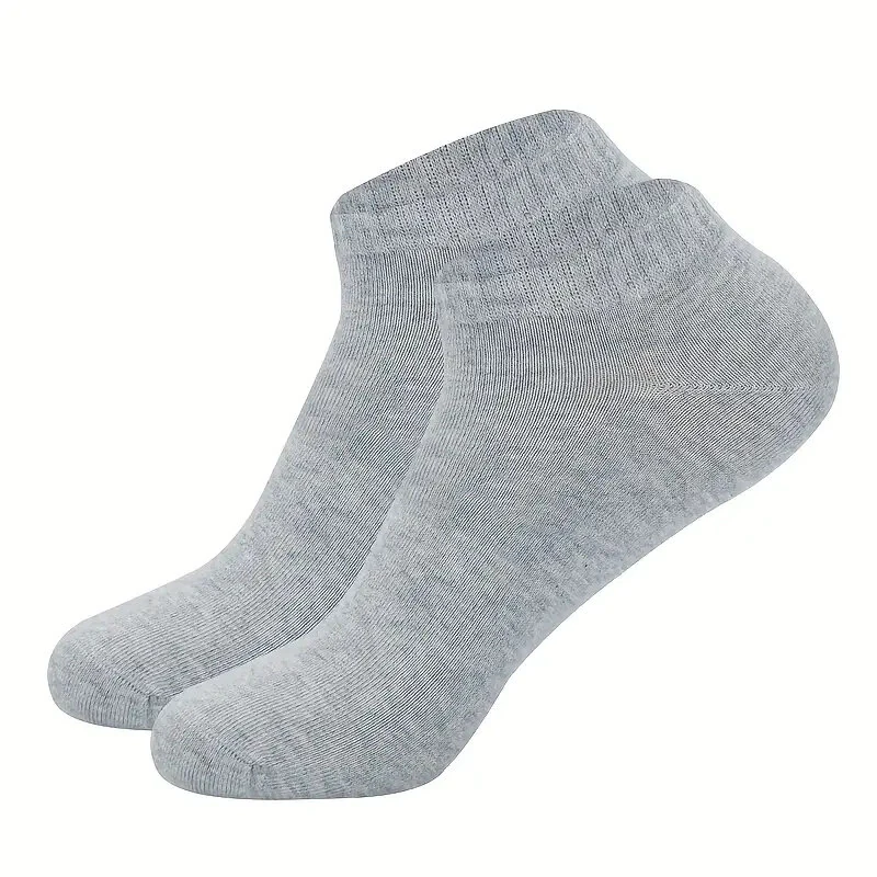 (image for) 6pairs Plus Size Men Cotton Socks Non Slip Sweat-absorbing Comfortable Low Cut Athletic Ankle Socks For Outdoor Cycling Running Daily Casual Short Socks Men