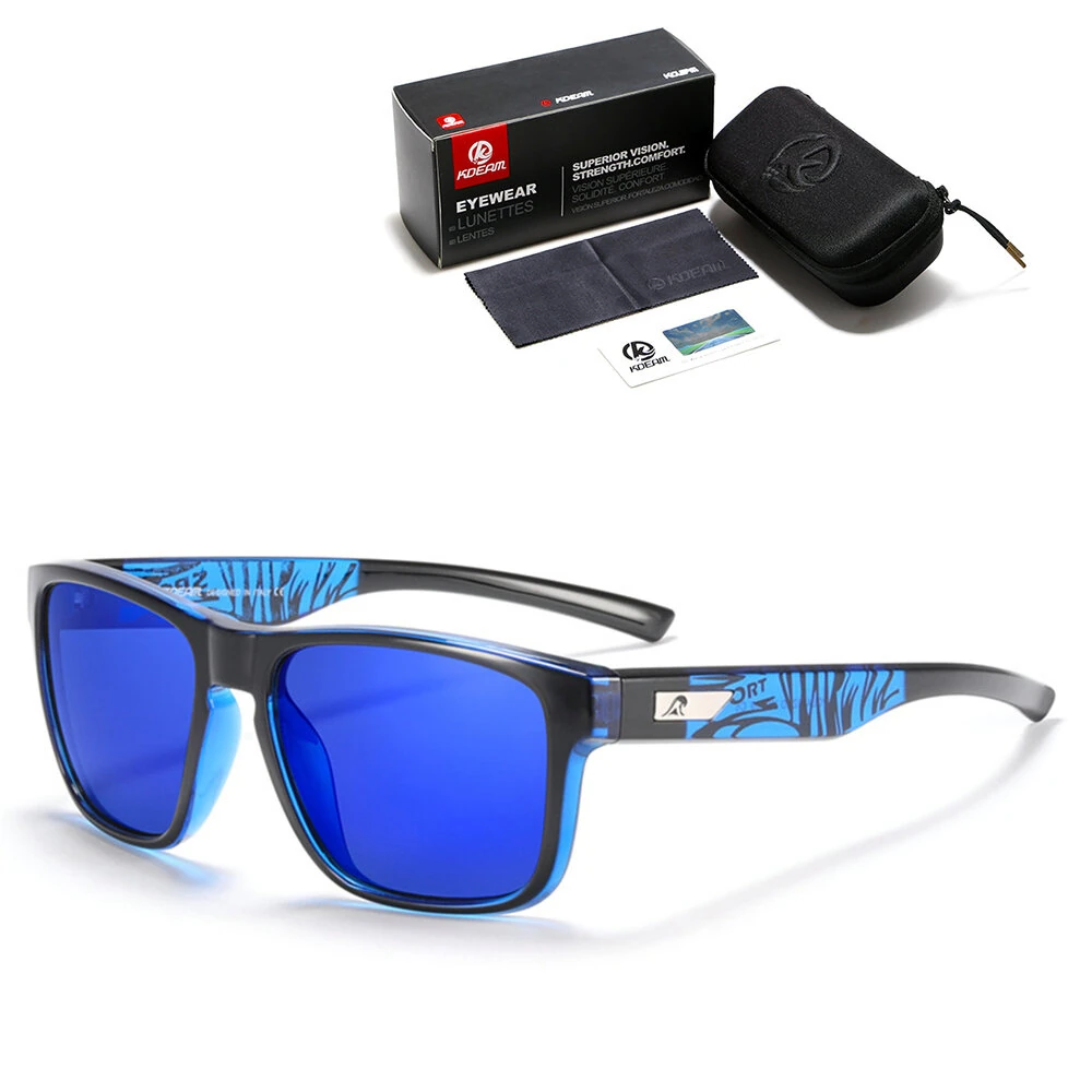 (image for) Classic Square Frame Polarized Sunglasses UV400 Protection Sport Sun Eyewear for Outdoor Cycling Driving Fishing